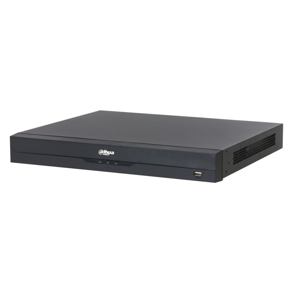 NVR 16ch 448Mbps H265 HDMI 8PoE 2HDD E/S AI