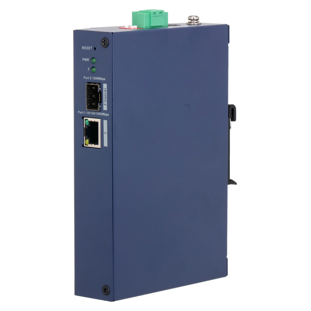 Switch Hardened 2 puertos 1RJ45 Gigabit + 1SFP Gigabit Gestionable en Cloud Layer2