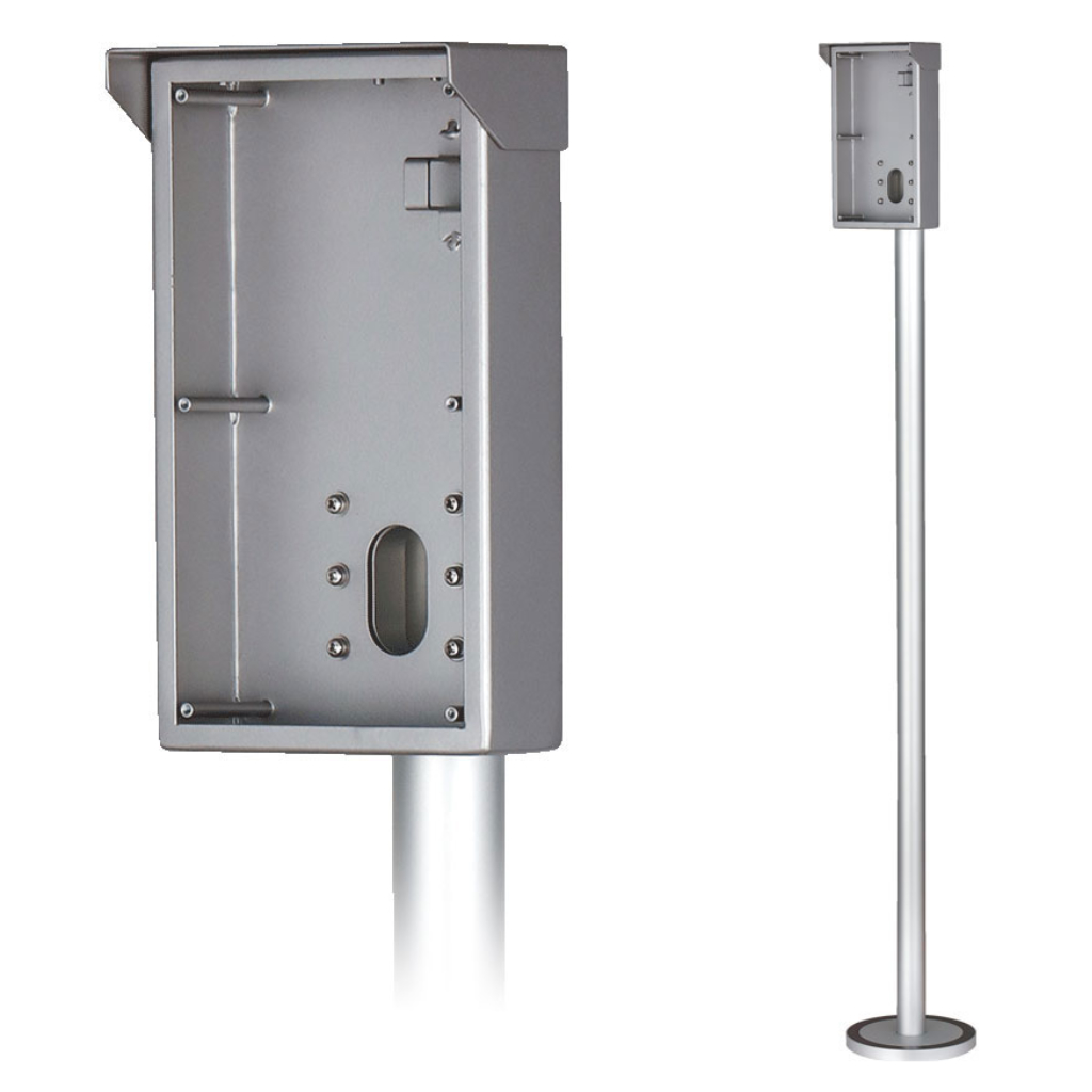Cubierta para la lluvia con poste vertical extendido para 2 módulos de la serie VTO4xxxF. AL 5052