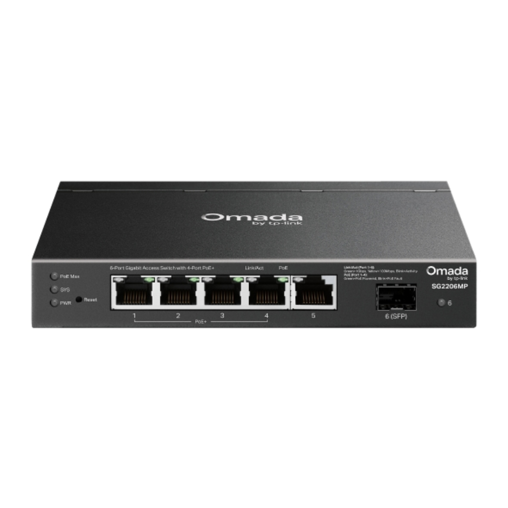Switch Omada Access 6 Puertos Gigabit y 4 Puertos PoE