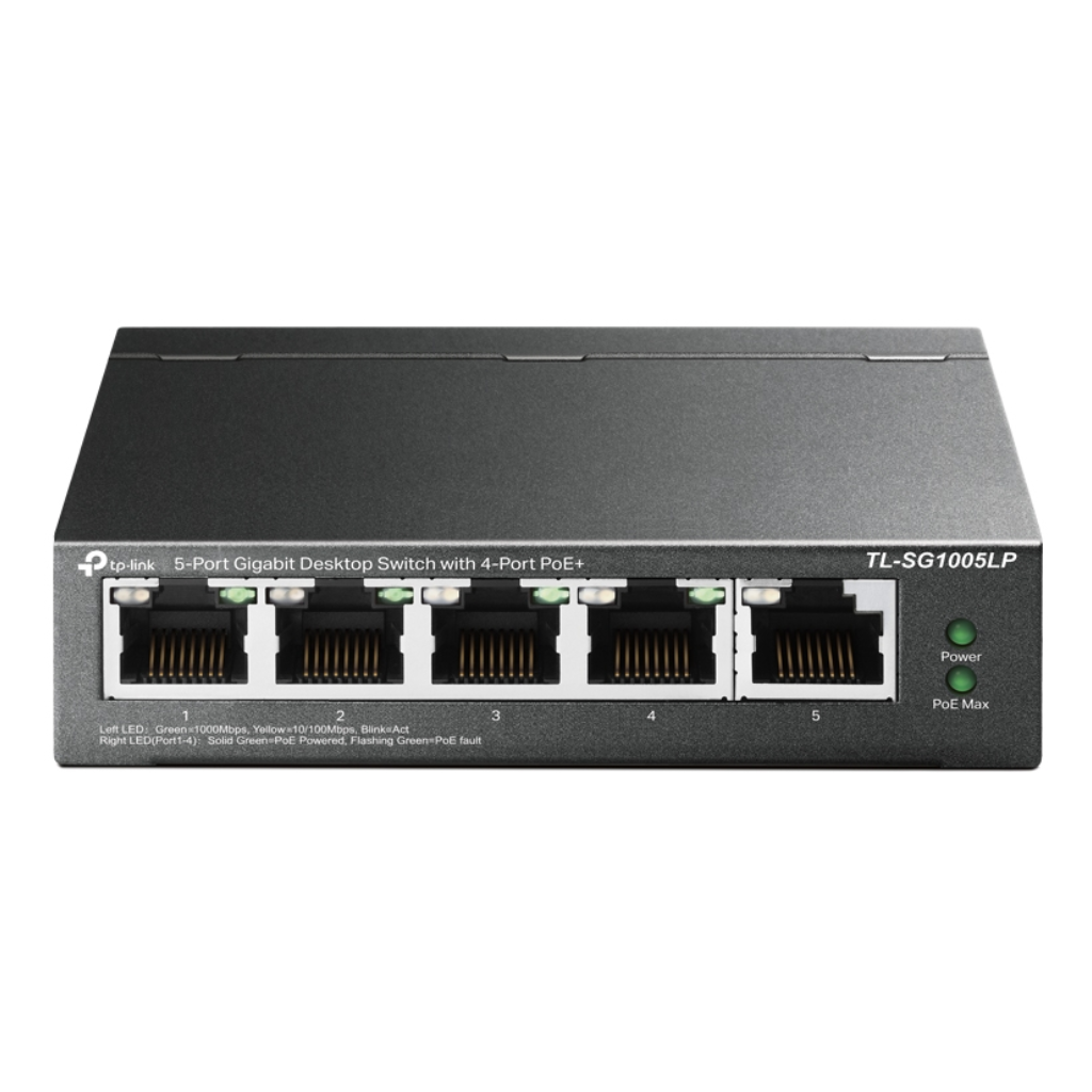 Switch PoE+ 4 puertos Gigabit + 1RJ45 Uplink Gigabit 40W No_Gestionable