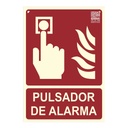 Señal pulsador de alarma 29,7x21cm