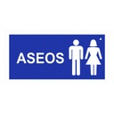 Señal aseos hombre-mujer 30x15cm