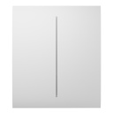 Ajax LightSwitch CenterButton 2-gang. Plusador Central Doble. Color Blanco