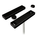 Contacto magnético, NC, 2 m de cable, tornillos incluidos, cubierta de plastico en color negro y con cable blanco