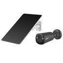 Tubular IP H265 4M Iluminación Dual LED20m/IR15m 2.1mm IP66 PIR MIC/Altavoz 4G AI color negro con batería + Panel Solar