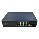 Switch Smart PoE 8 puertos Gigabit + 1RJ45 Uplink Gigabit + 1SFP Uplink Gigabit 120W Gestionable