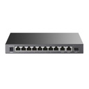 Switch 8 puertos 10/100 Mbps + 3 puertos Gigabit. PoE+ en 8 puertos