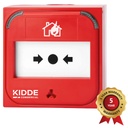 Pulsador analogico inteligente con aislador. Serie Excellence. Incluye caja superficie. Color rojo